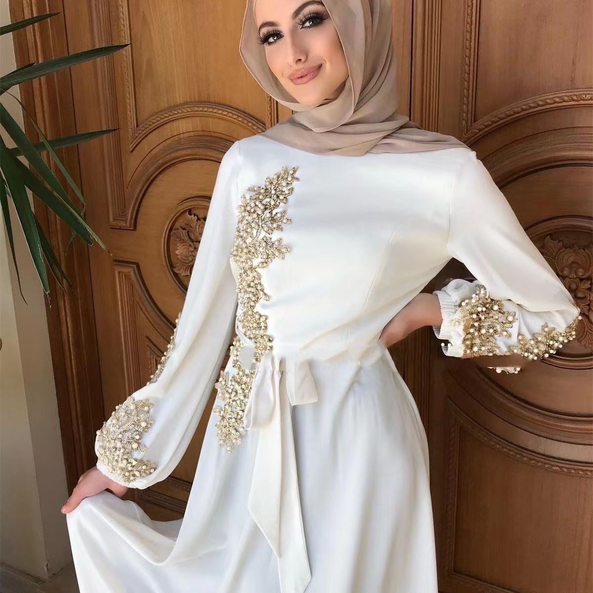 Robe Abaya à Manches Longues pour Femmes