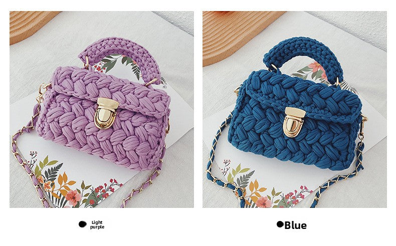 Sac bandoulière en crochet diagonal