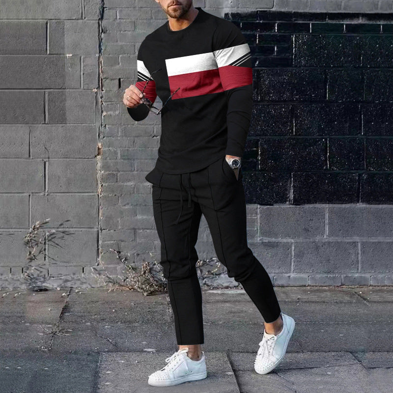 Ensemble pull et pantalon de survêtement décontracté pour homme, imprimé 3D