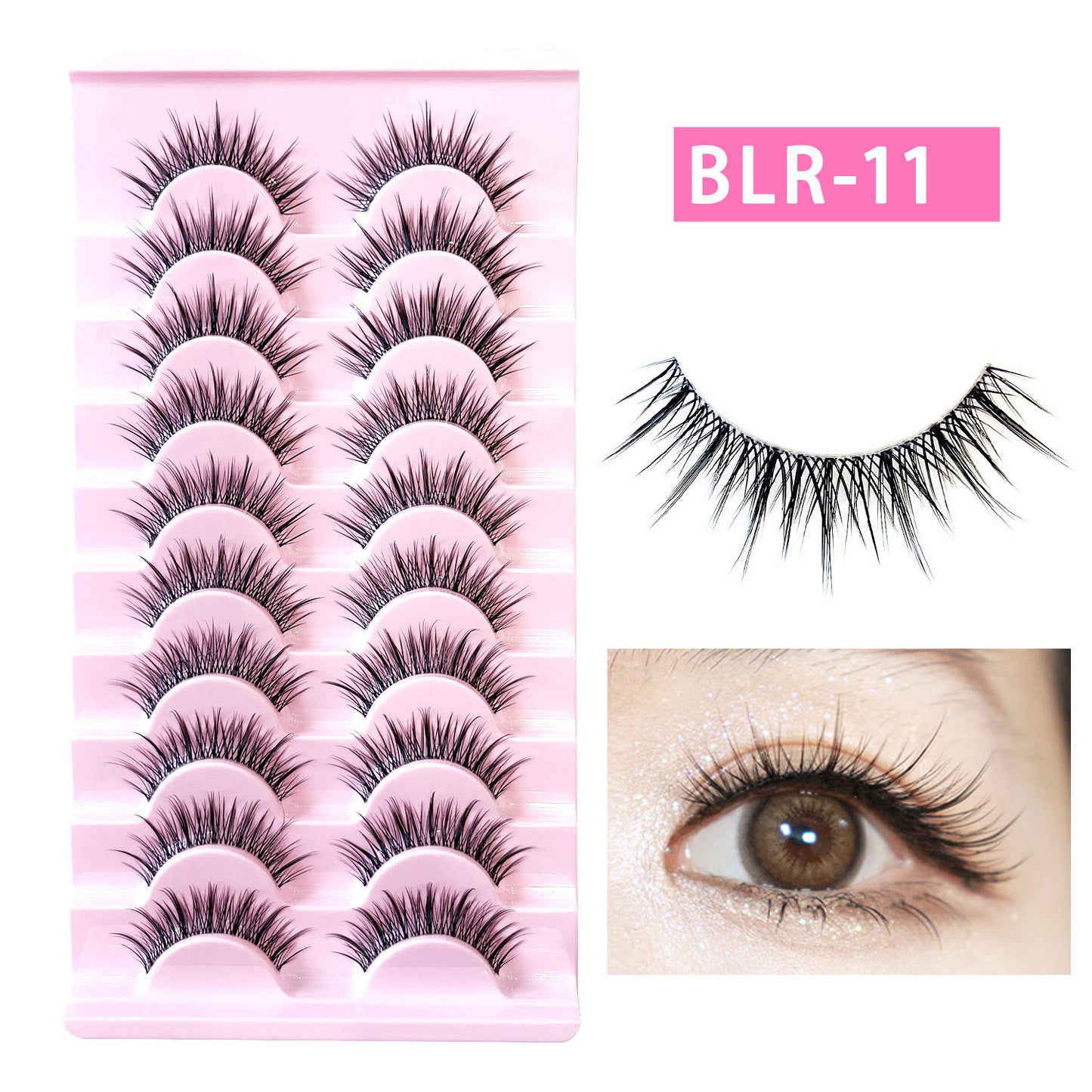 Faux cils 10 paires effet naturel
