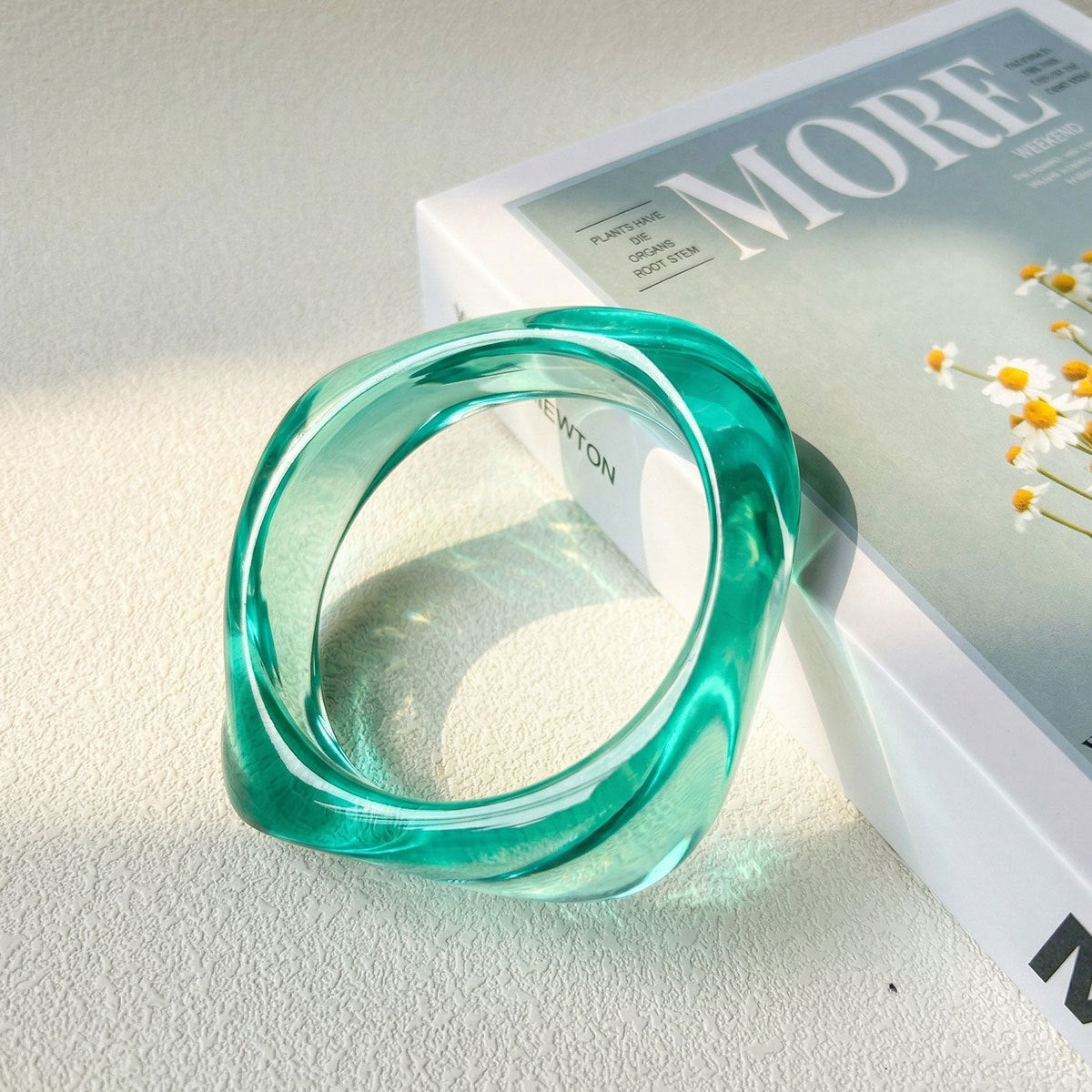 Bracelets en résine à motifs géométriques irréguliers et dégradés