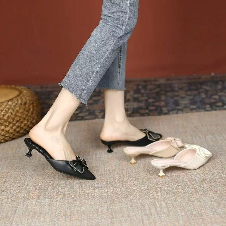Chaussures :Pantoufles a bout demi-clos