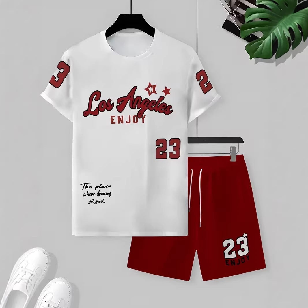 Ensemble short et manches courtes d'été pour homme