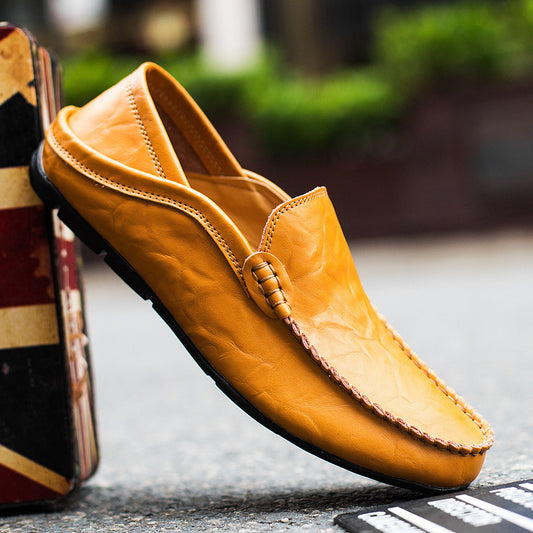 Chaussures de conduite en cuir pour hommes