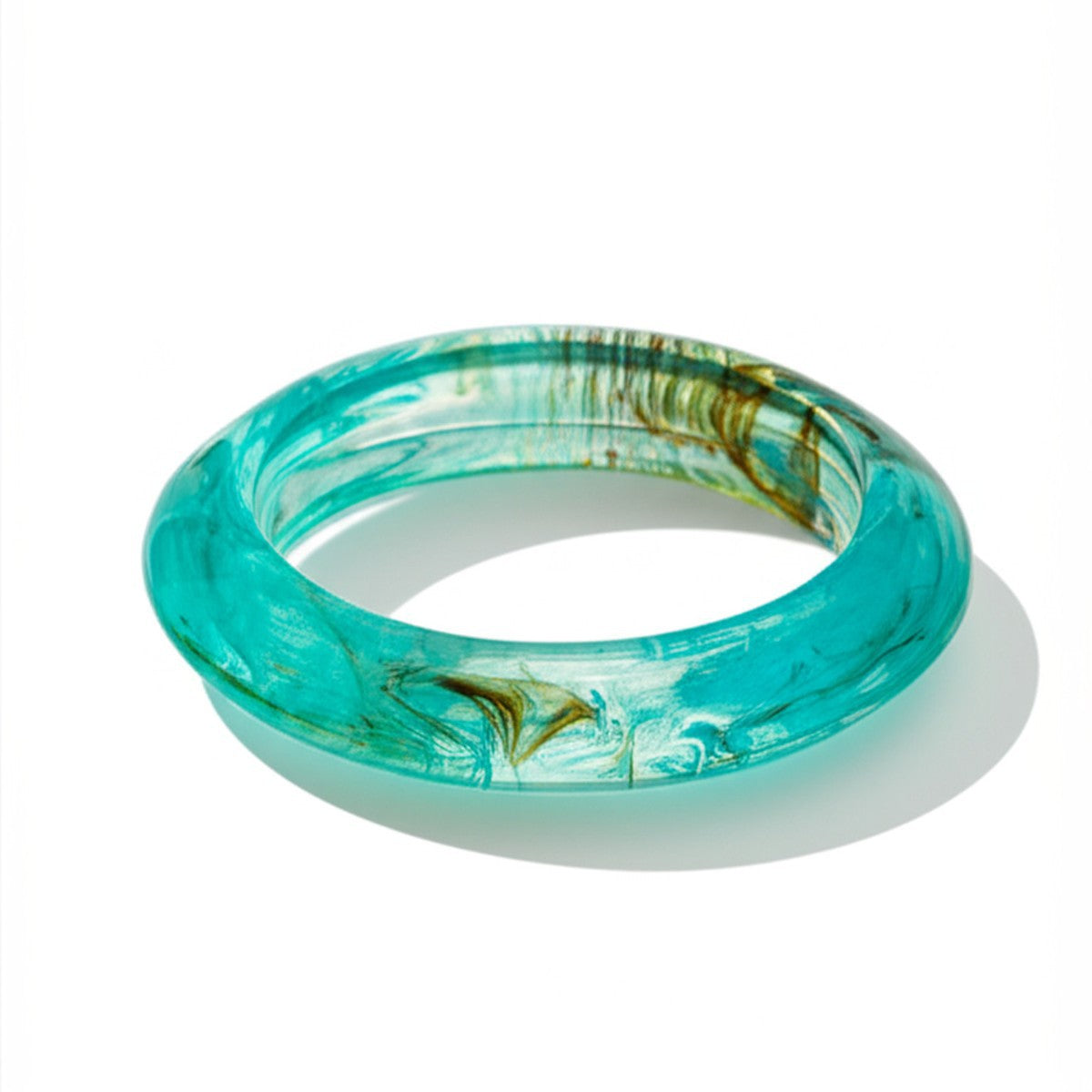 Bracelet rond en acrylique effet macaron