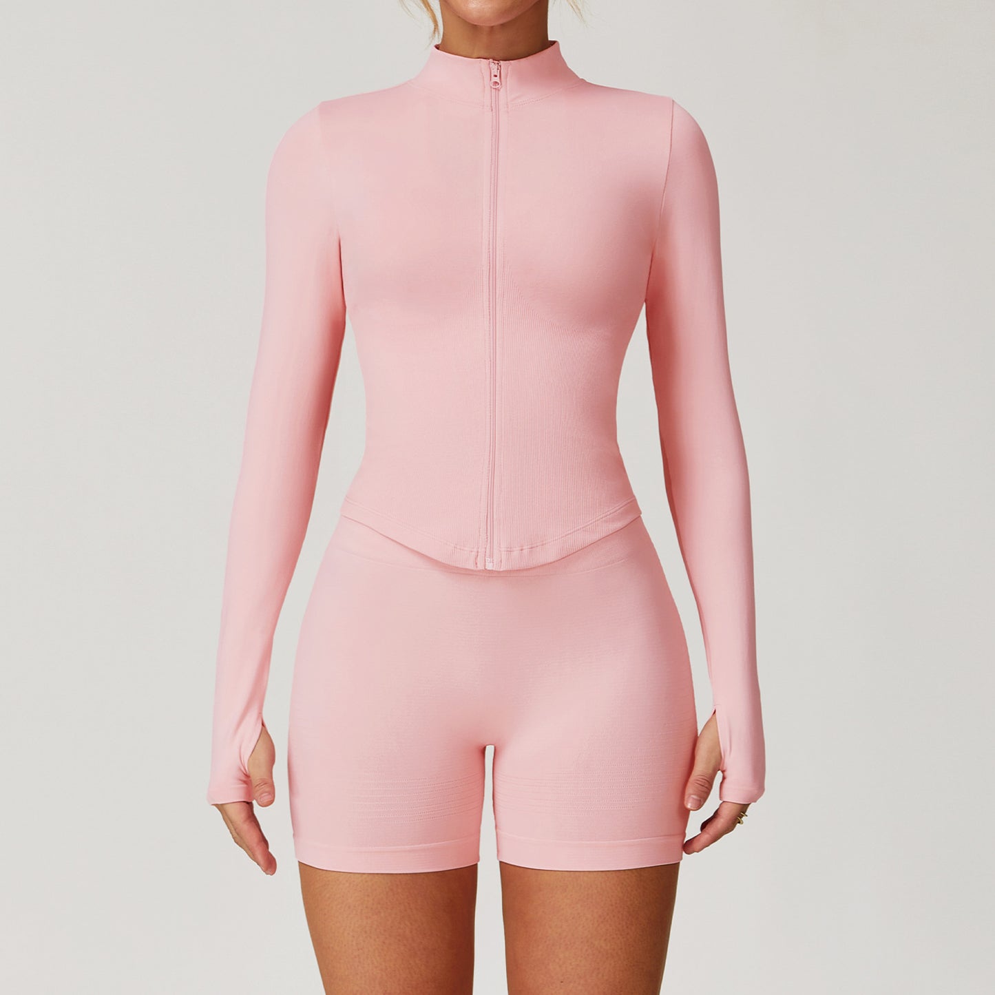 Ensemble de yoga dos nageur sans coutures avec taille côtelée