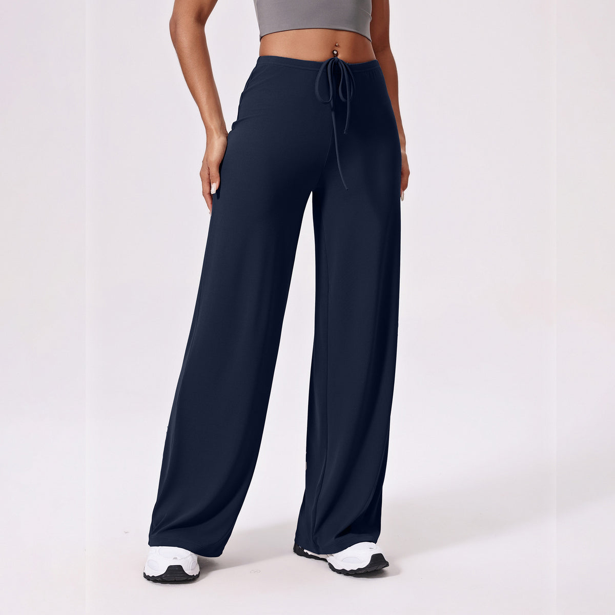 Pantalon de sport antibactérien rafraîchissant à jambes larges pour femme