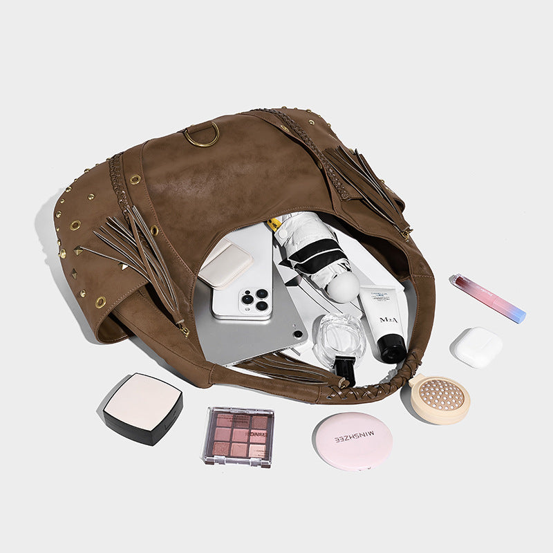 Sac bandoulière rétro en cuir PU