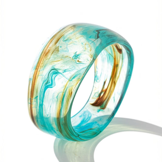 Bracelet rond en acrylique effet macaron