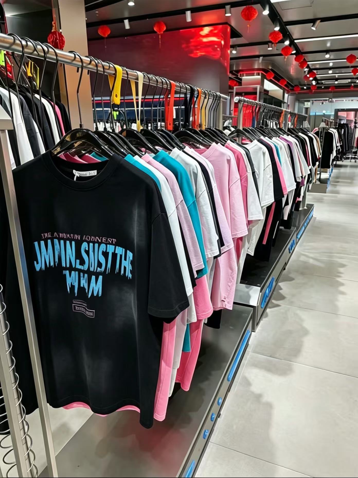 T-shirt à col rond en coton épais