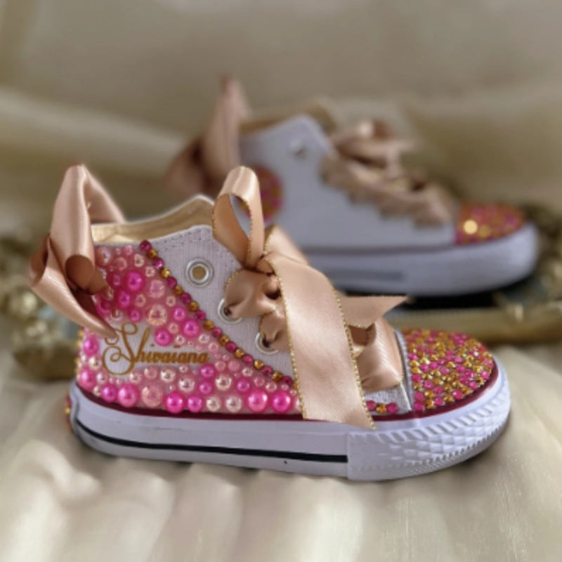 Chaussures montantes en toile pour enfants