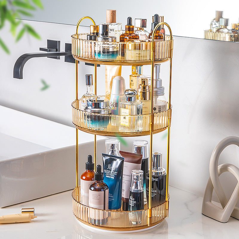 Boîte de rangement pour cosmétiques à disque rotatif