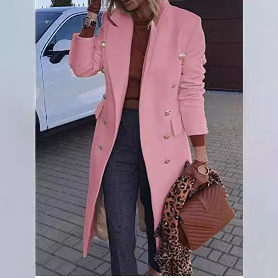 Manteau mi-long en laine mélangée