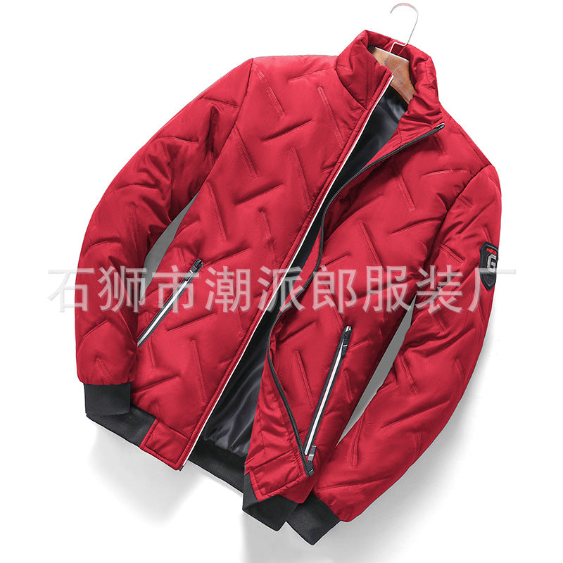 Veste légère en coton pour hommes avec col montant