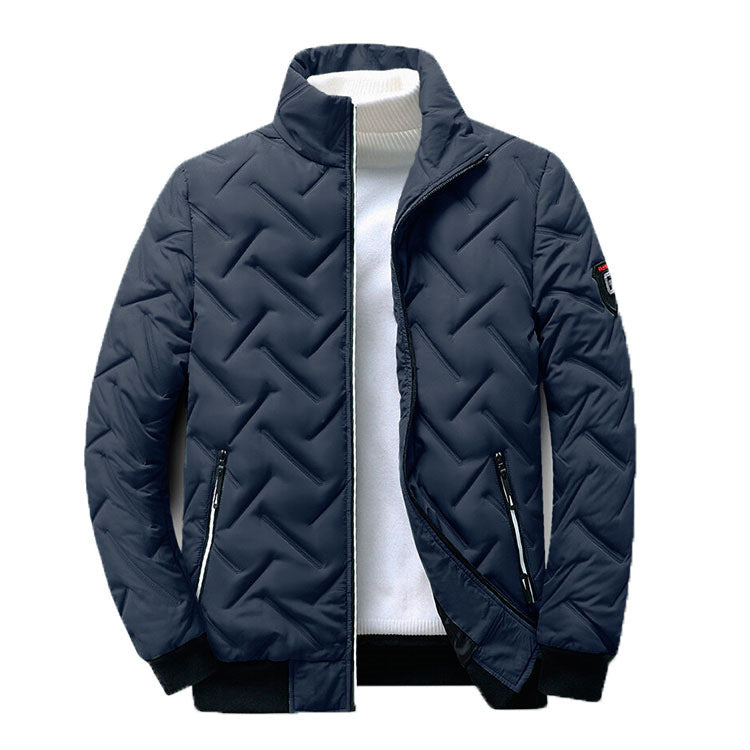 Veste légère en coton pour hommes avec col montant
