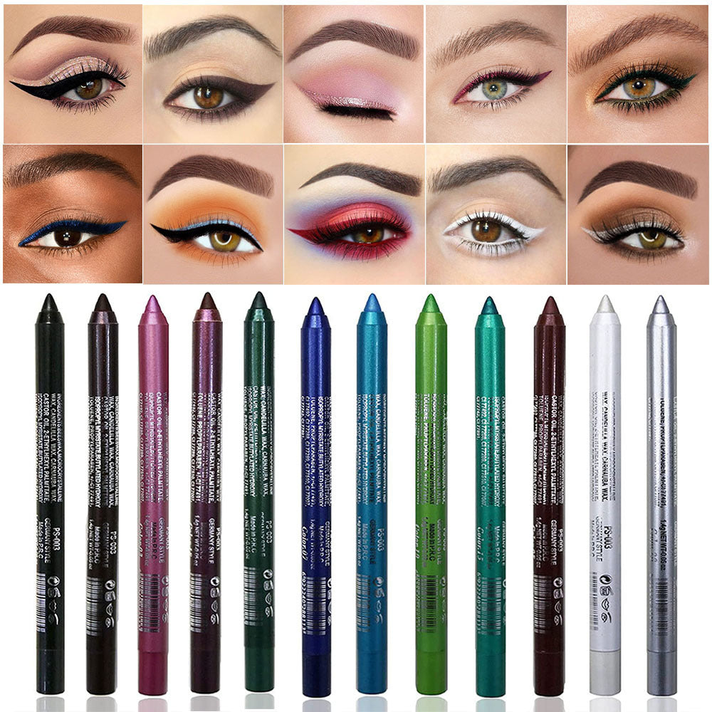 Eyeliner gel waterproof 14 couleurs avec finition nacrée
