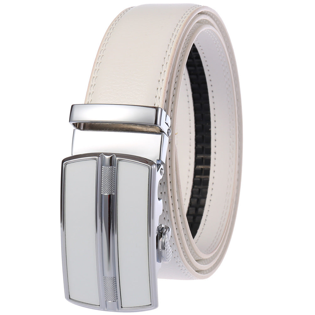 Ceinture homme en cuir de vachette à boucle automatique