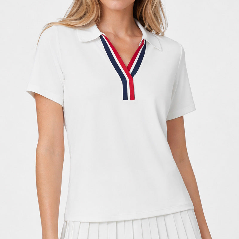 Polo à col pour femmes, respirant et à séchage rapide