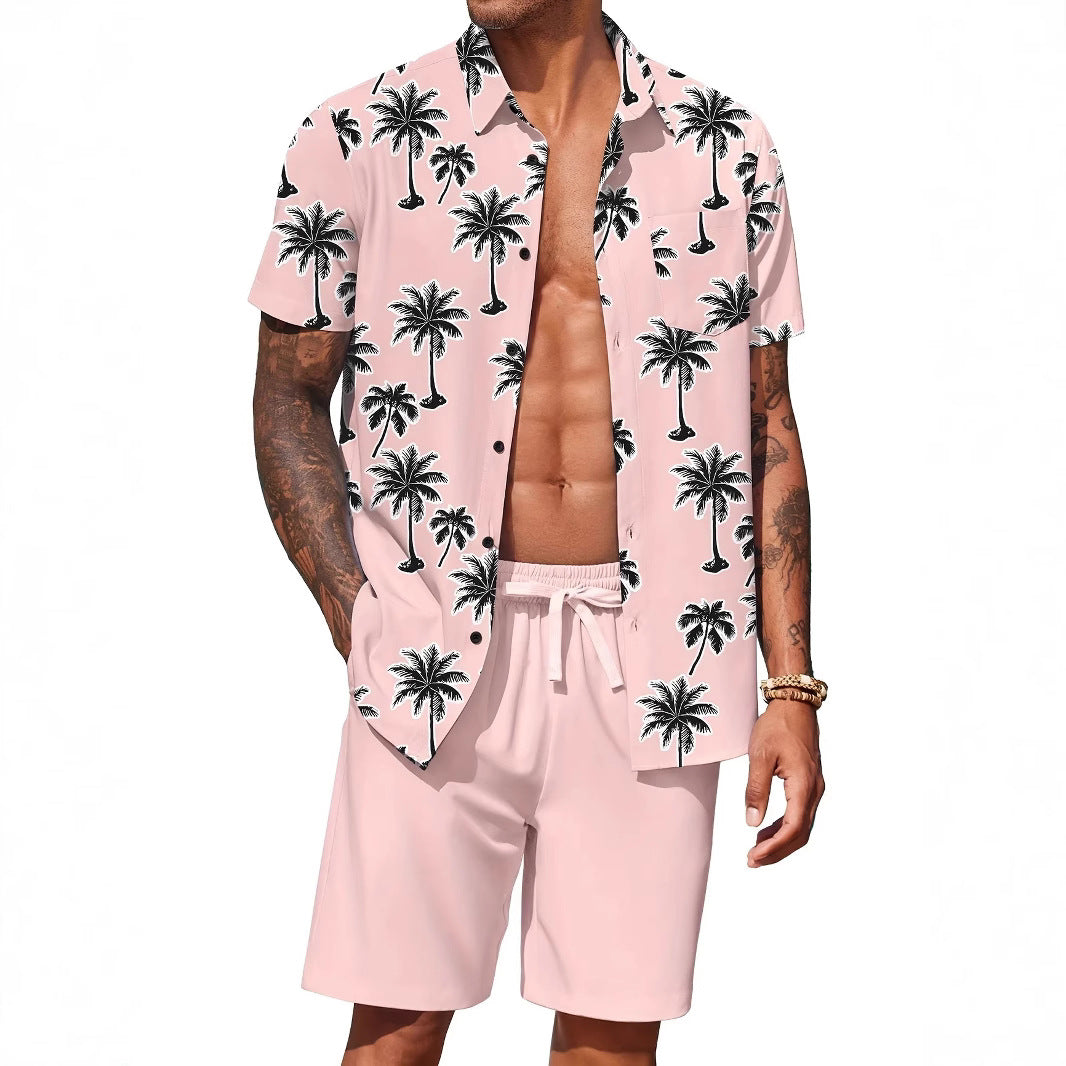Chemise hawaïenne décontractée à manches courtes pour homme