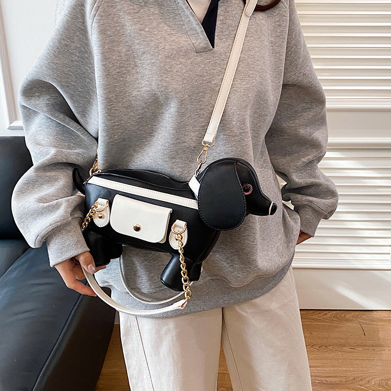 Sac bandoulière mignon en forme de chiot