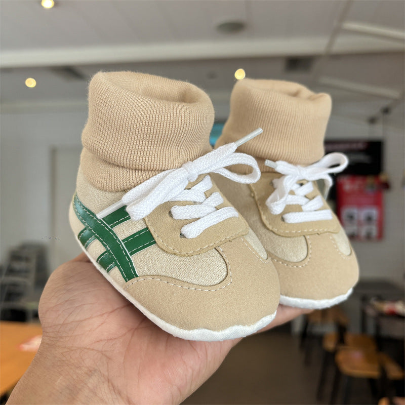 Chaussures pour bébé à semelle souple et doublure polaire