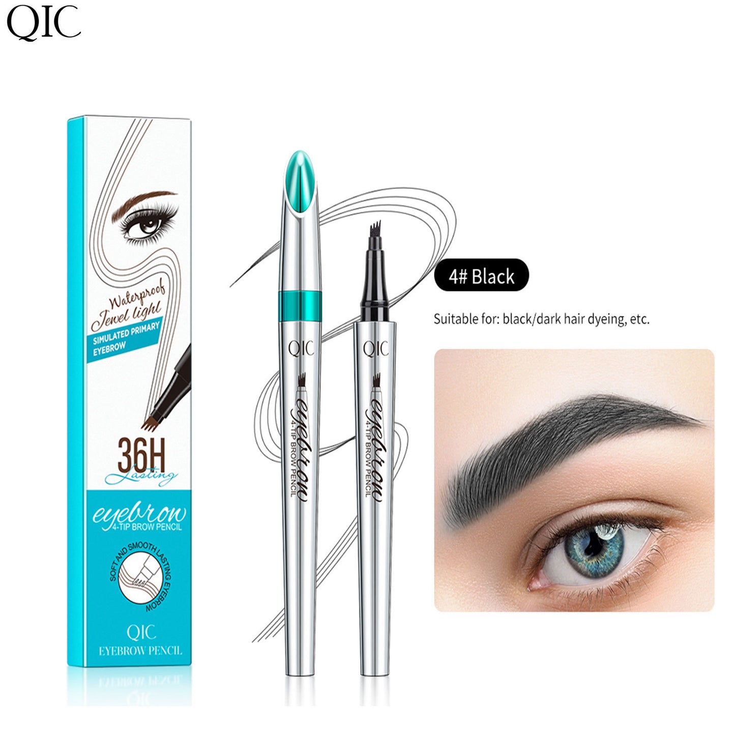 Stylo à sourcils liquide à quatre pointes
