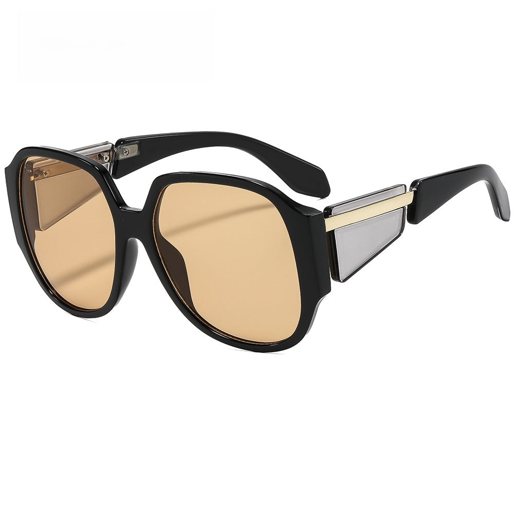 Lunettes de soleil à monture ovale à la mode avec protection UV