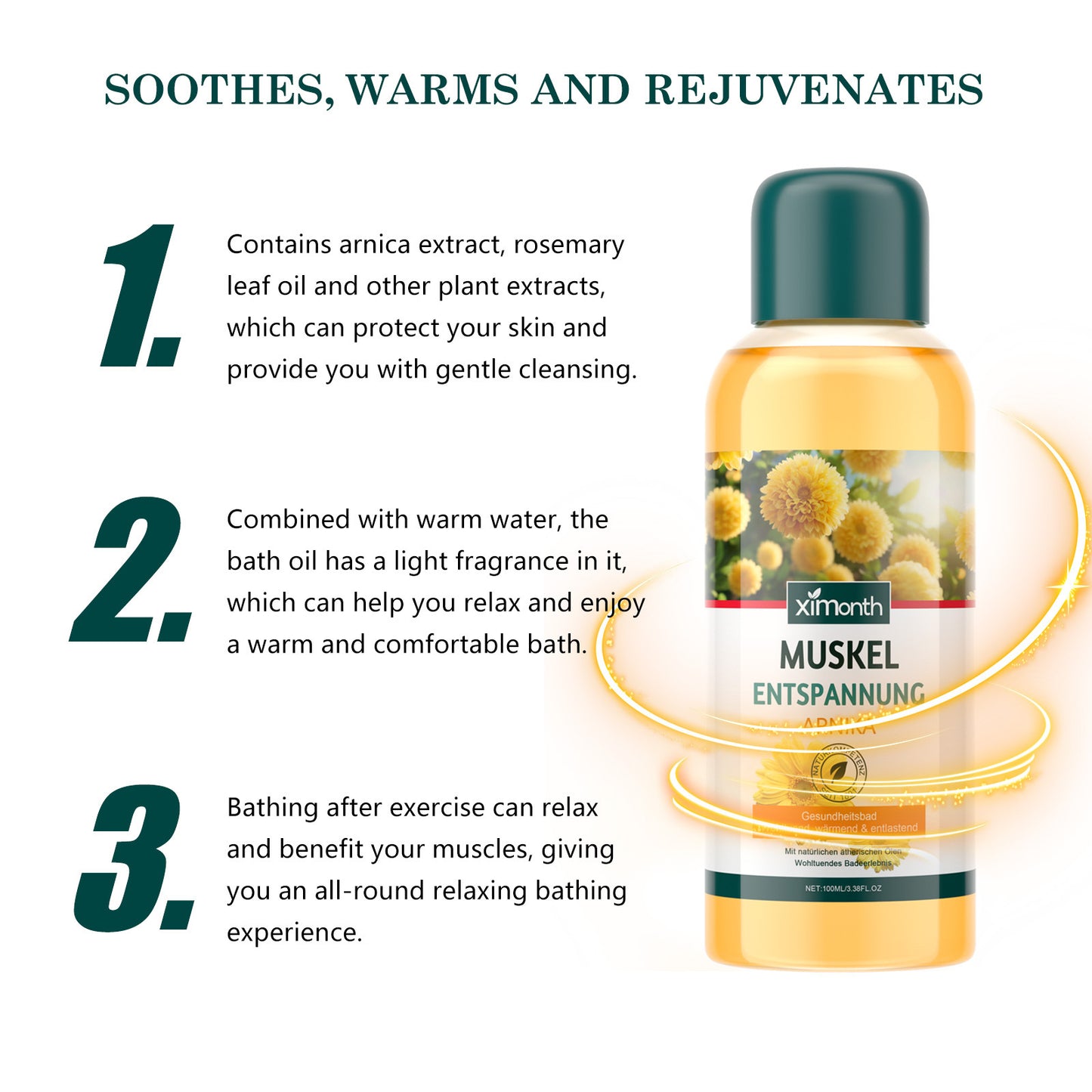 Huile de bain hydratante exfoliante douce