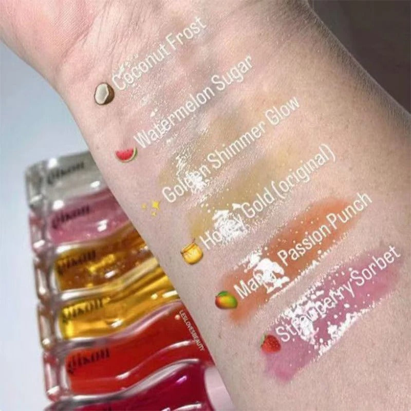 Huile de soin des lèvres au miel et gloss à lèvres