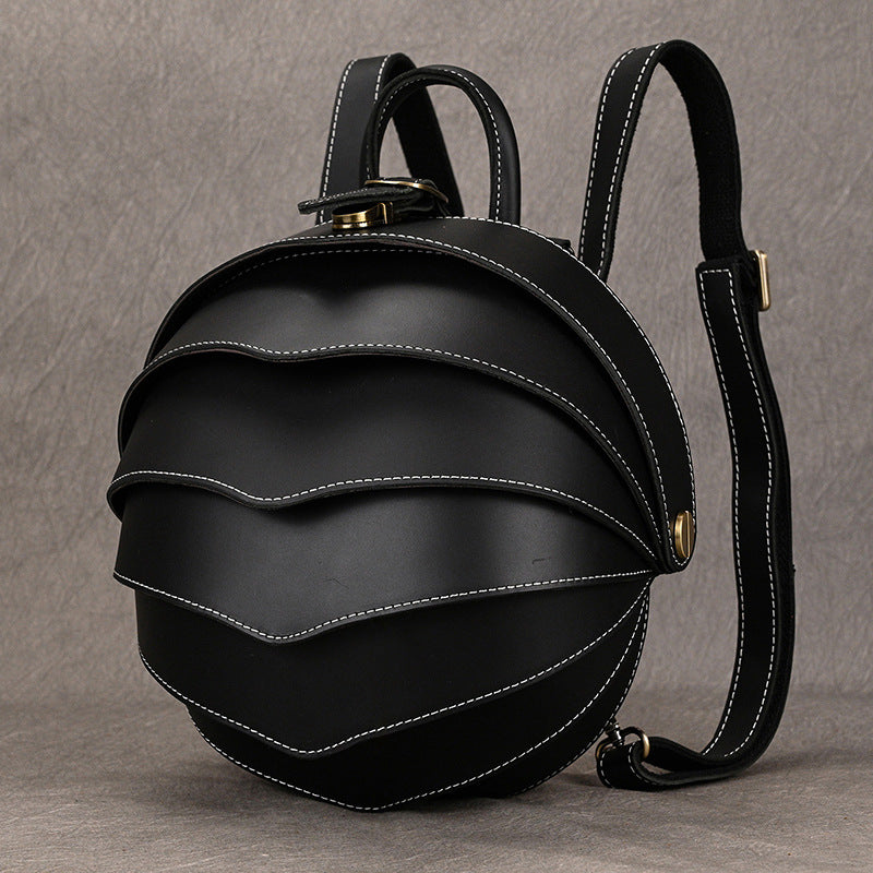 Sac à dos vintage en cuir véritable en forme de scarabée pour hommes et femmes