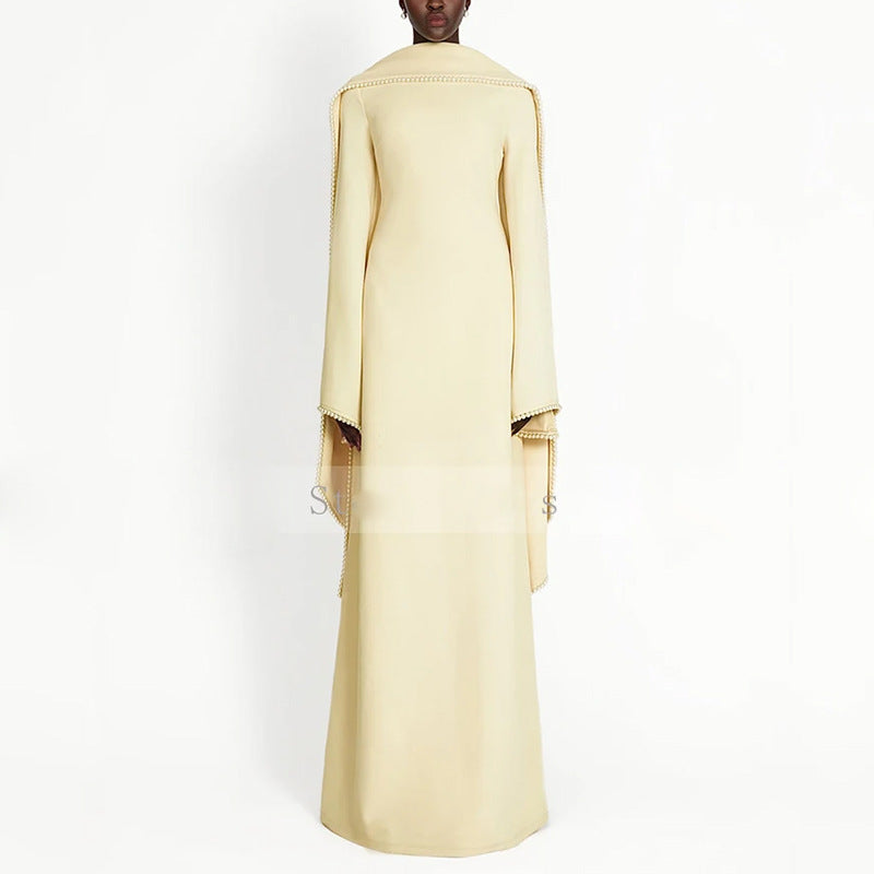 Robe Évasée à Manches Longues Élégante