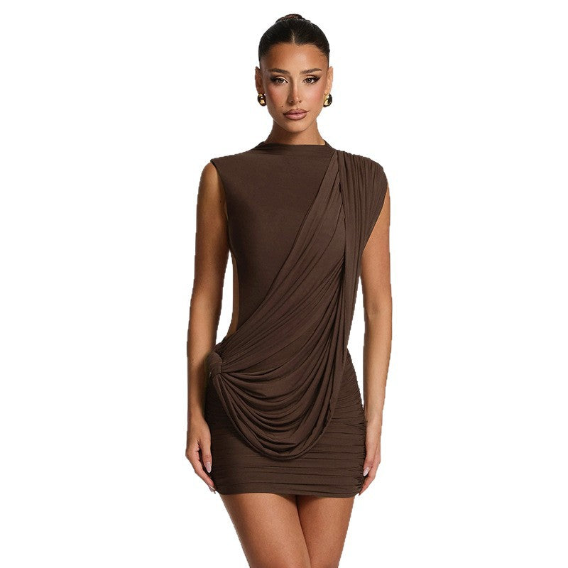 Robe moulante sans manches et dos nu