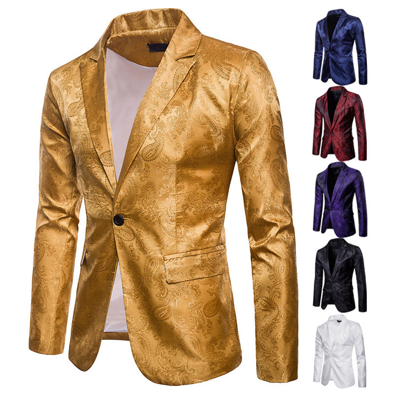 Veste de costume pour homme Slim Fit à simple bouton