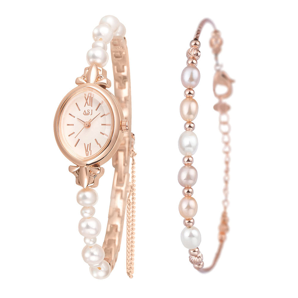Montre coquillage et perle