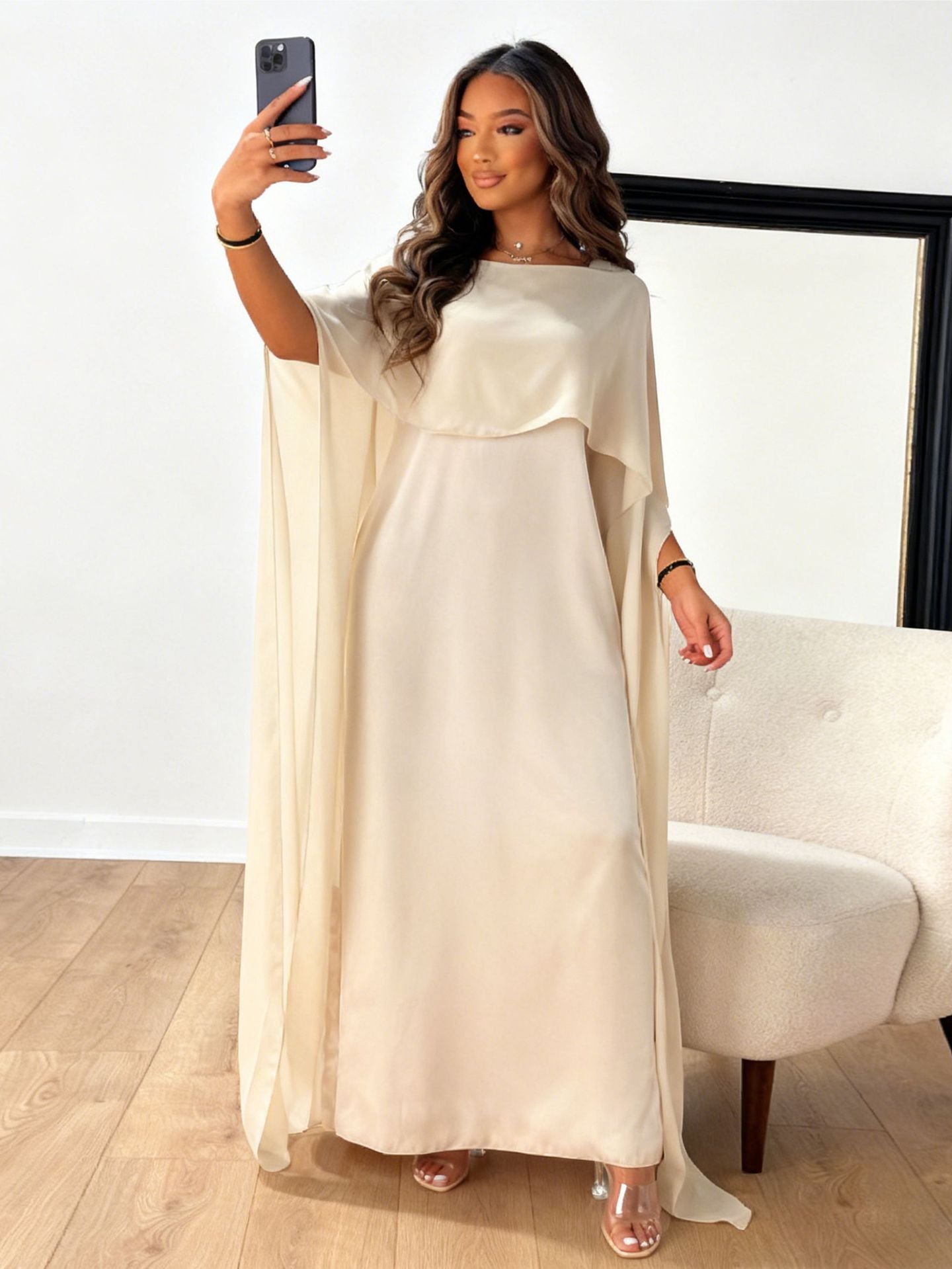 Robe plissée en chiffon élégante