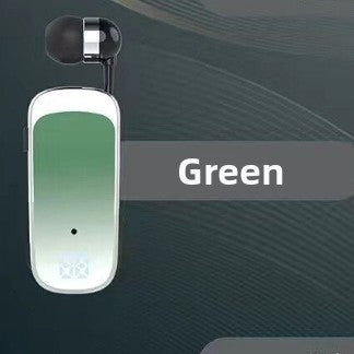 Écouteur Bluetooth rétractable à clip avec affichage numérique