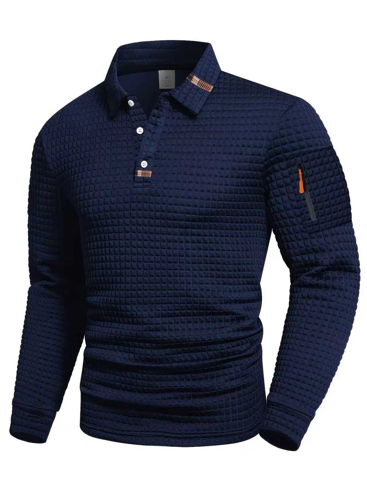 Polo patchwork en damier pour hommes