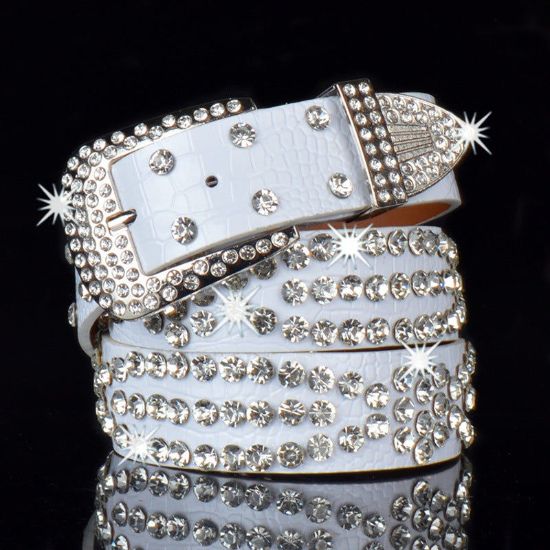 Ceinture décorative en strass pour femme