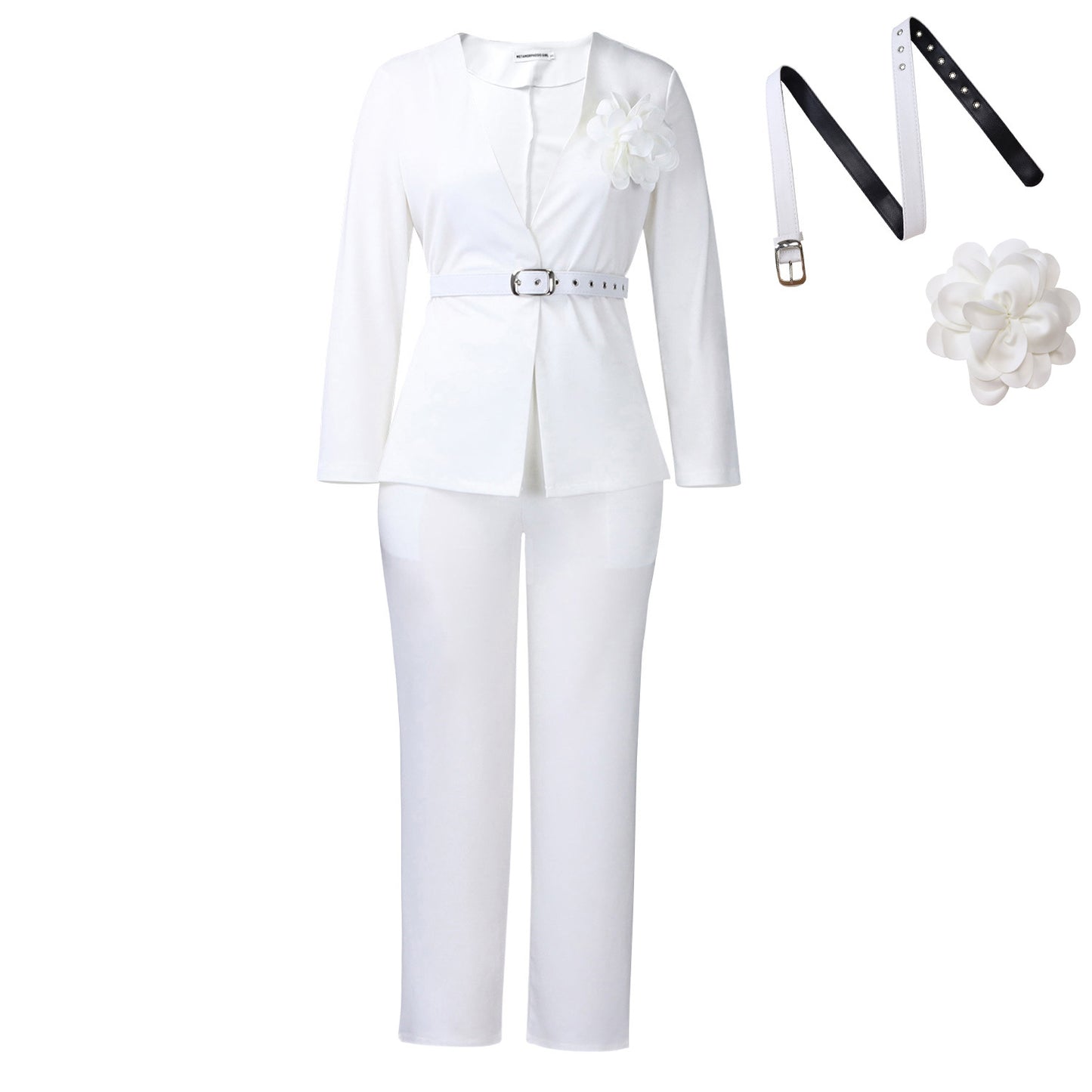 Habit :Pantalon de tailleur deux pièces pour femme