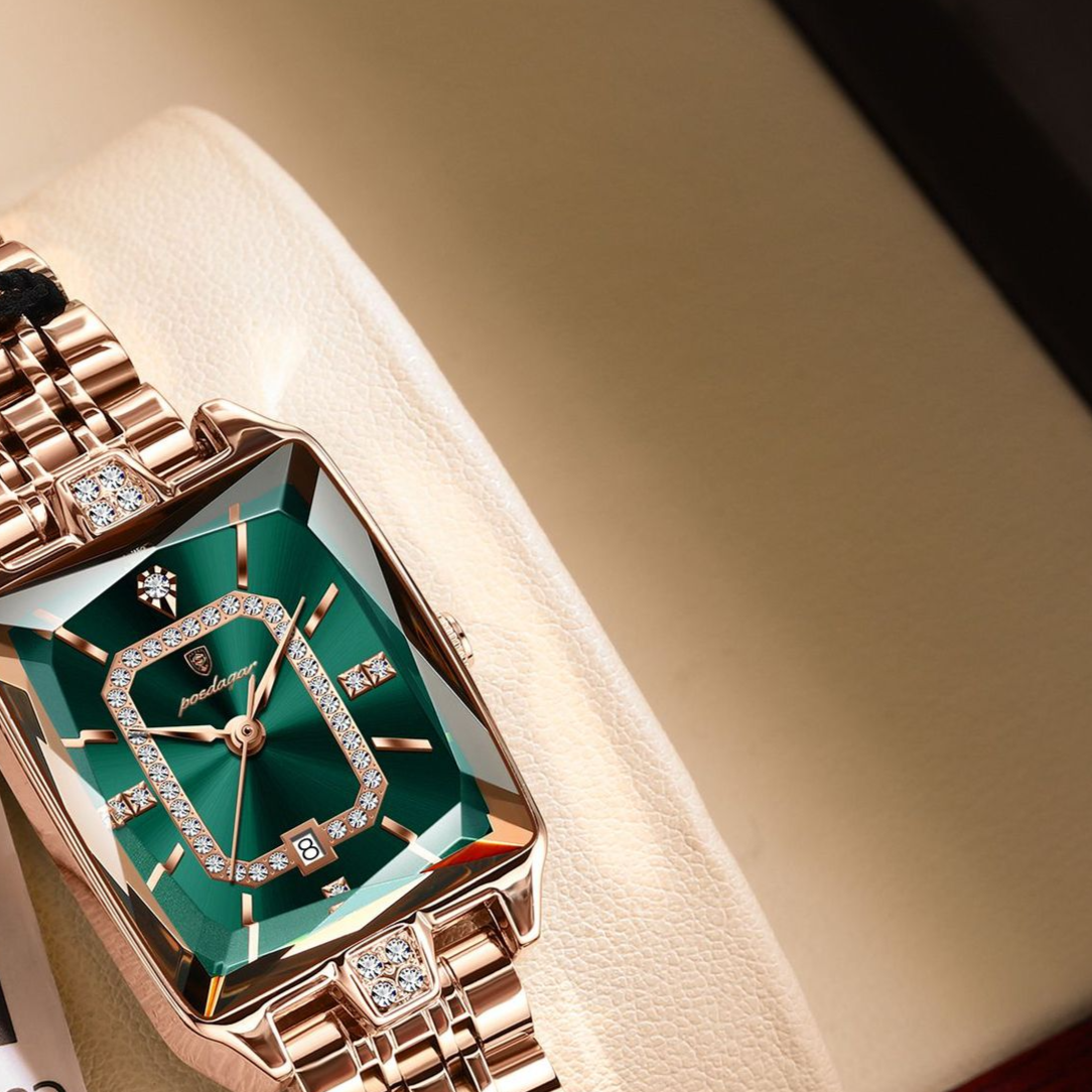 Montre carrée en quartz pour femmes