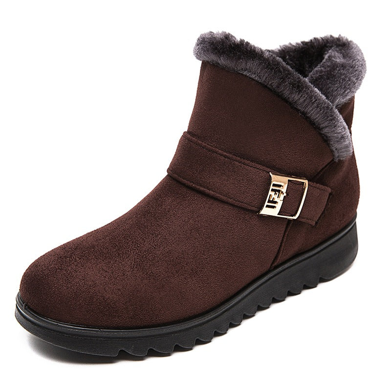 Chaussures :Bottes d'hiver pour femmes avec doublure en polaire