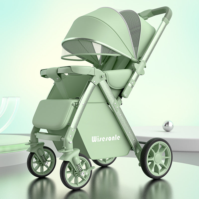 Poussette bébé légère et pliable en deux positions