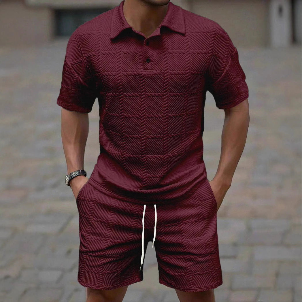 Ensemble short à manches courtes pour homme, tenue d'été décontractée