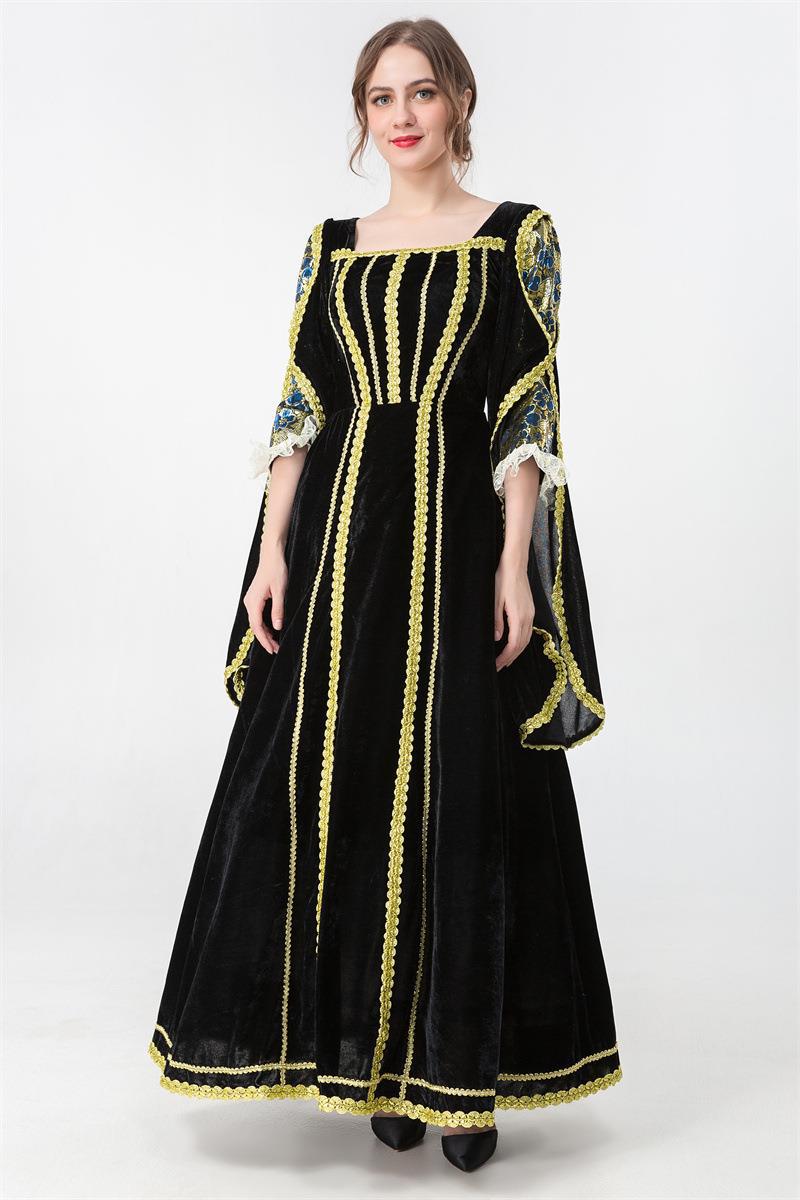 Robe de costume de sorcière gothique victorienne