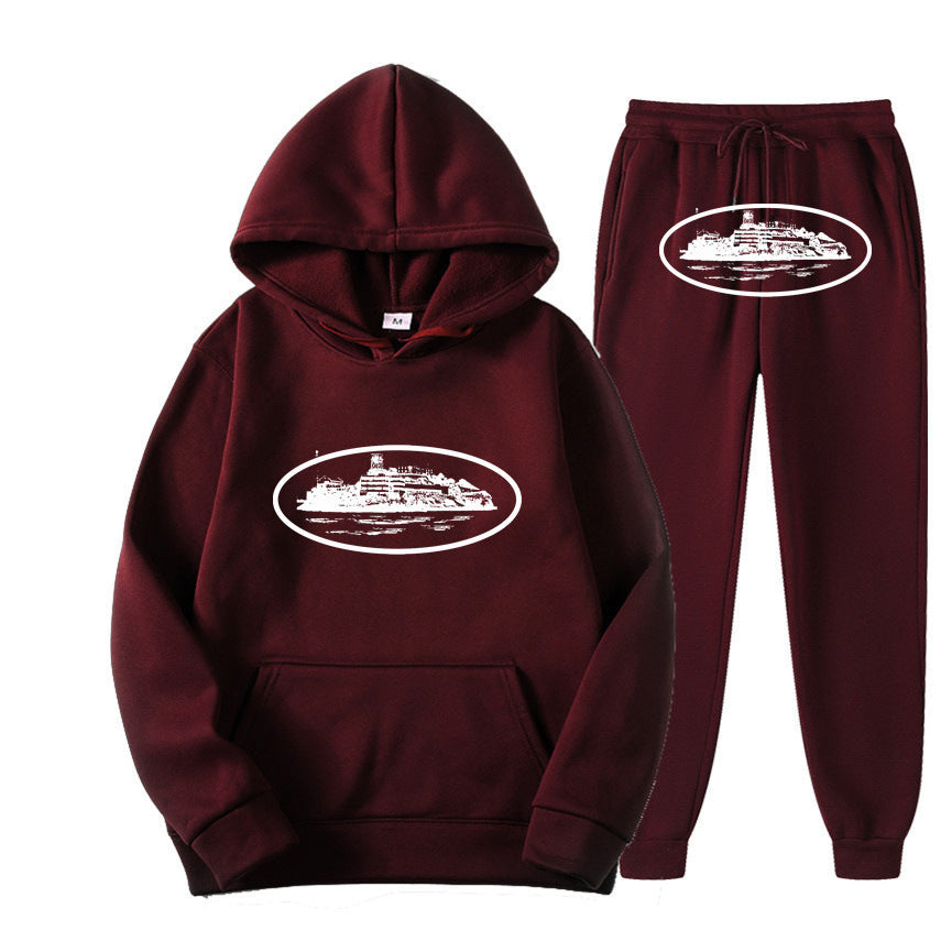 Ensemble sweat à capuche ample pour tenue de rue tendance