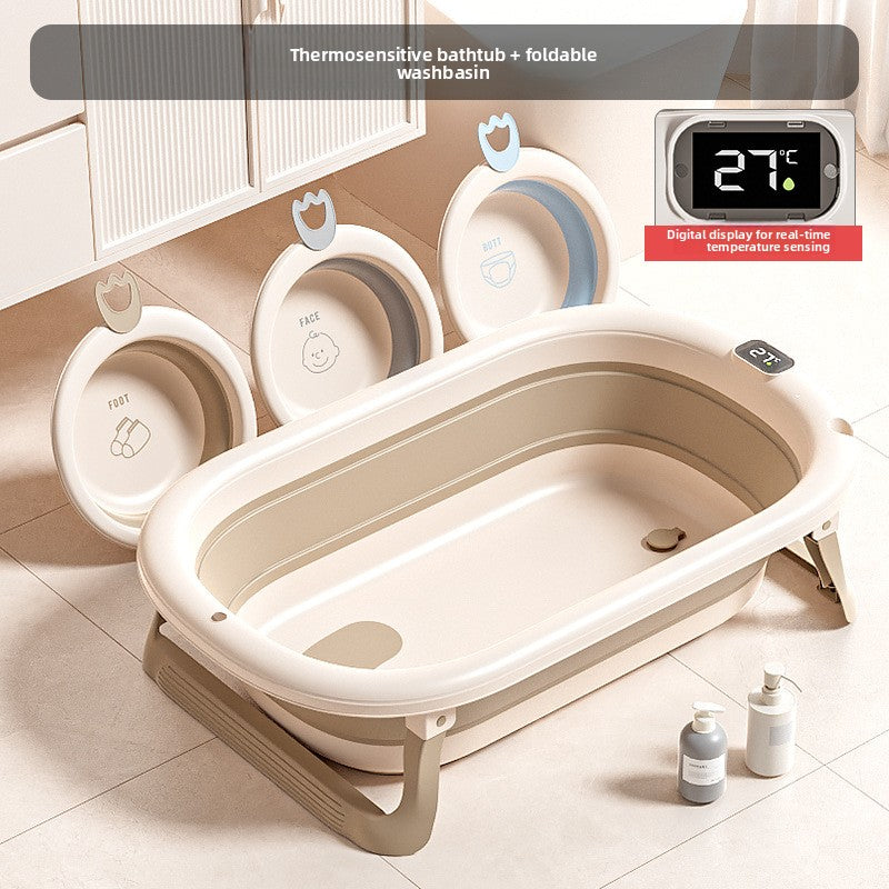 Baignoire pliable pour bébé avec accessoires
