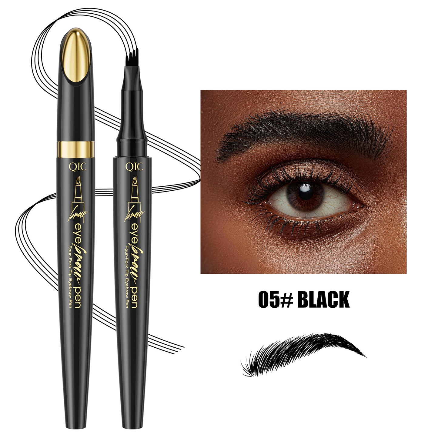 Stylo à sourcils liquide à quatre pointes