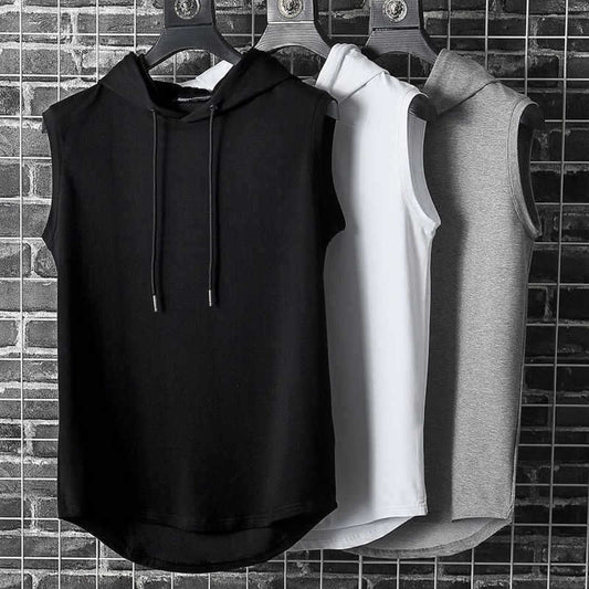 Habit :Sweat à capuche sans manches pour homme
