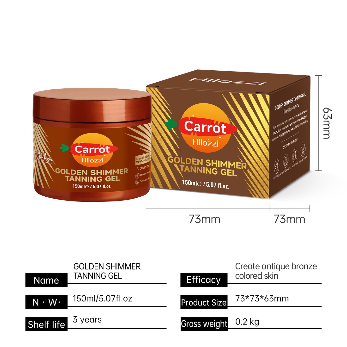 Gel autobronzant à la carotte