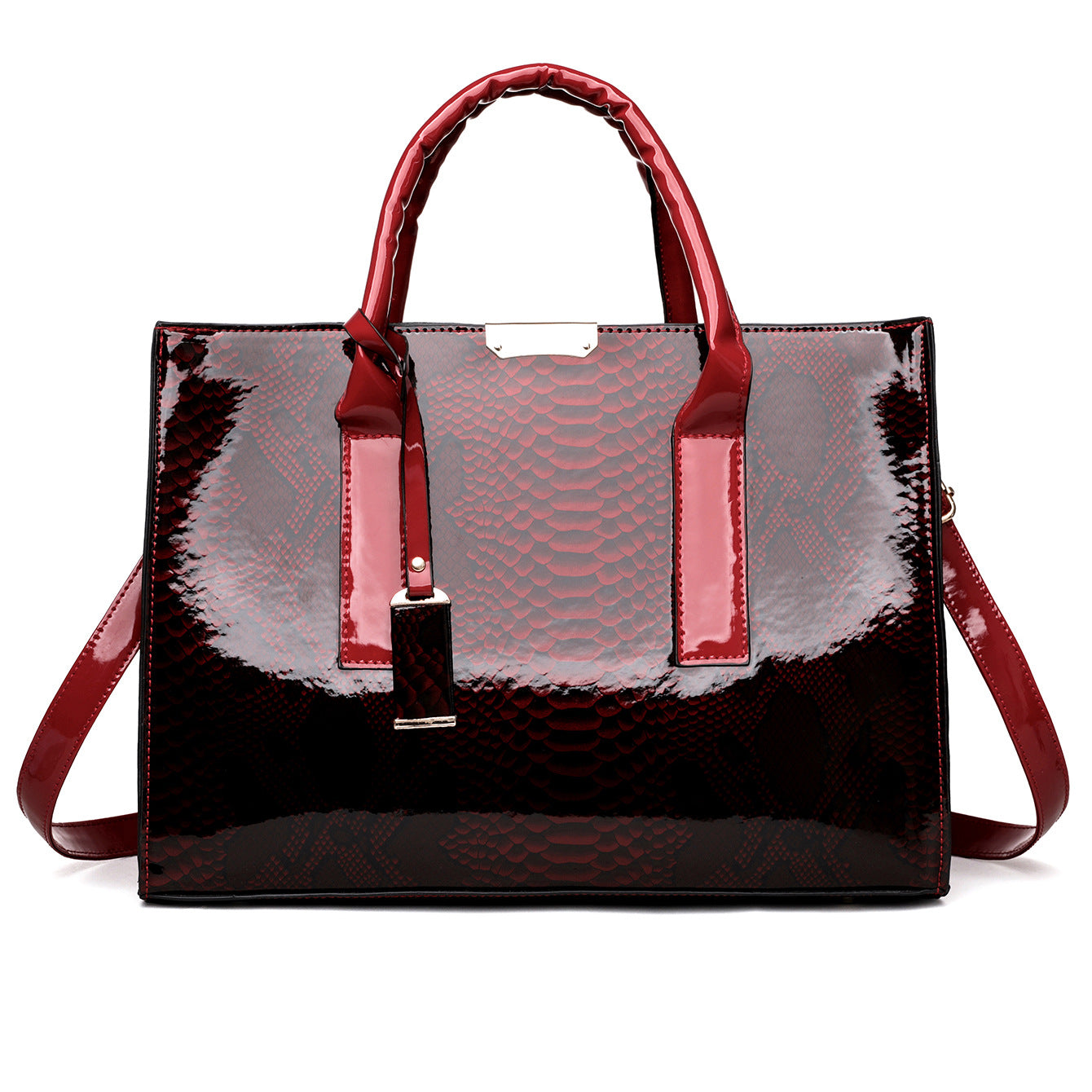 Sac bandoulière en PU à motif serpent